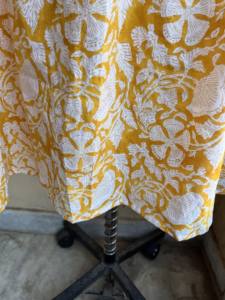 <b>Bohemian</b> maxi <b>Dress</b> floral cotton <b>dress</b> Yellow hand block printed <b>dress</b> - Product Image 4