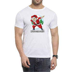 เสื้อยืดคริสมาสต์แบบปรับแต่งได้เสื้อยืดผ้าฝ้าย100% คุณภาพสูงผ้าโพลีเอสเตอร์/ ผ้าฝ้ายผสมสไตล์ฮิปฮอปปรับแต่งได้ - Product Image 1