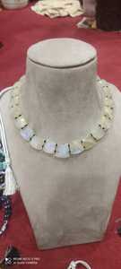 Collier de pierres précieuses naturelles à facettes unilatérales en pierre de lune arc-en-ciel Perles de pierre fantaisie - Product Image 6