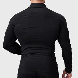 Fabricante de calidad superior Hombres Diseño de panel de moda Camisetas de manga corta de algodón de poliéster de punto Ropa de gimnasio de deportes al aire libre - Product Image 4