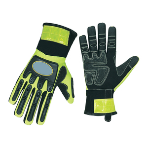 ถุงมือหนังสังเคราะห์สีส้มเพื่อความปลอดภัยในอุตสาหกรรมถุงมือหนัง - Product Image 1