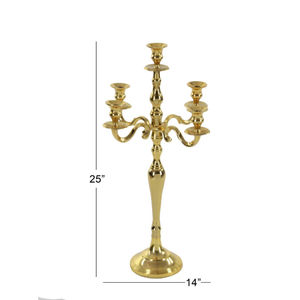 Candelabro cónico minimalista de lujo, candelabro de Metal dorado, centros de mesa decorativos para boda, lámpara para el hogar, compra a exportador indio - Product Image 6