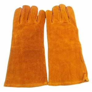 Meilleure vente de gants de soudage en cuir fendu respirant extrêmement résistants à la chaleur coutures parfaites pour les gants de sécurité au travail Pakistan - Product Image 1