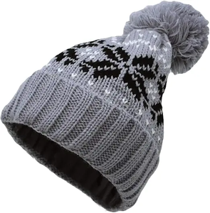 Gorros de Invierno Personalizados, Cómodos, Unisex, OEM, al por Mayor, de Alta Calidad, Cálidos, Suaves, de Felpa, Ajustables, con Pompón Personalizable - Product Image 1