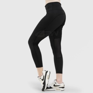 Leggings décontractés hauts sans couture pour femmes Tissu respirant à l'épreuve des squats Pantalon de compression à séchage rapide à coupe sécurisée Deux poches latérales profondes - Product Image 2