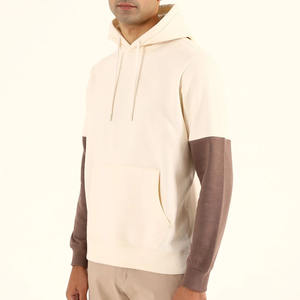 Pull à capuche en polaire 100% coton pour hommes, coupe ample de haute qualité, poids lourd, motif solide, col à capuche, coupe panneau, manches d'hiver - Product Image 4