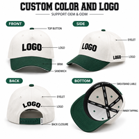 Casquettes de baseball G5 à 6 panneaux, bicolores, en sergé de coton, avec lettres brodées, visière incurvée, boucle métallique réglable, style streetwear, unisexe