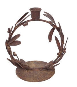 Portavelas de forma redonda de aspecto natural diseñado con soporte hecho a mano para portavelas de Navidad y festivales - Product Image 6