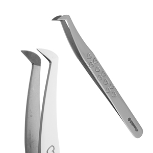 Pince à épiler Stahlmann Pro en acier inoxydable de haute qualité avec revêtement noir et rouge, option de logo personnalisé, texture à pointe lisse - Product Image 2