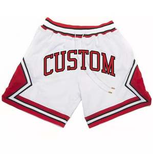 Pantalones cortos de baloncesto de cintura media personalizados 100% malla de poliéster transpirable diseño informal sublimado estampado cosido sólido estambre lavado - Product Image 6