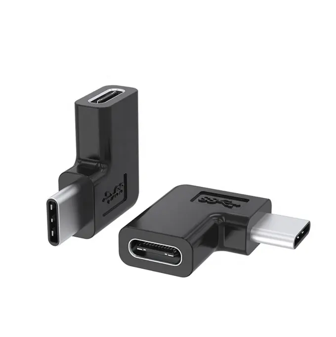 USB C Right Angle Adapter 10Gbps 90 Degree Male to Female USB 3.1 Type C Adapter