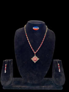 Conjunto de collar y pendientes de cristal de aleación de diamantes de imitación para mujer, novia, boda, cena, fiesta - Product Image 3