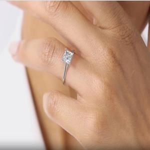 IGI princesse coupe laboratoire cultivé diamant bijoux 10K solide or blanc laboratoire diamant bague de mariage F couleur VS1 clarté pour bijoux - Product Image 2