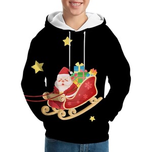 Sweat à capuche personnalisé pour homme pour Noël, confortable et tendance, 100% polyester, Noël avec logo personnalisé, faible MOQ - Product Image 4