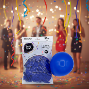 Palloncini in Lattice Party Love 30cm R12 Blu Navy 50pz Biodegradabili per Decorazioni Festa - Product Image 3