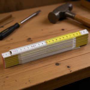 Juego de 10 reglas plegables de madera con cinta métrica Stanley - Product Image 3