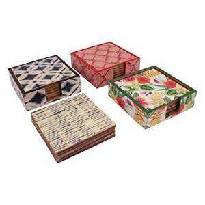 ที่รองแก้วทรงสี่เหลี่ยมทำจากเรซินธรรมชาติแผ่นรองแก้วสำหรับถ้วยกาแฟและแผ่นรองแก้ว - Product Image 1