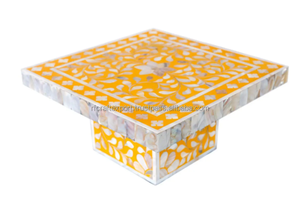 ที่วางเค้กทำด้วยมือทำจากไม้หรูหราฝังมุกสำหรับวันเกิดและงานแต่งงานอุปกรณ์ทำเค้กระดับพรีเมียม - Product Image 5