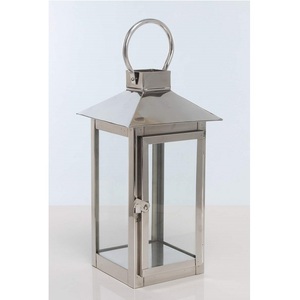 Galvanized Metal <b>Candle</b> Jar With Tempered Glass Display Decorative Metal Lantern at <b>Cheap</b> Price - Product Image 3