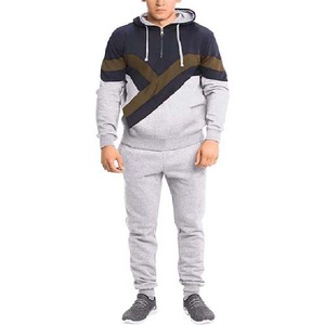 Ropa deportiva para entrenamiento y jogging, chándales de manga larga, dos piezas, jersey con media cremallera, chándal transpirable de lana de algodón - Product Image 4