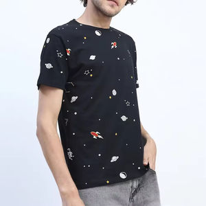 เสื้อยืดคอกลมสำหรับผู้ชายสไตล์ใหม่เสื้อยืดคอกลมผ้าคอตตอนดีไซน์ตามสั่งสำหรับฤดูร้อน - Product Image 2