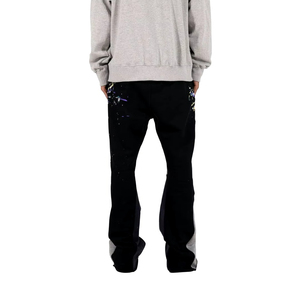 Pantalon de jogging en nylon personnalisable pour hommes, jambes larges respirantes avec bandes latérales, taille moyenne, style décontracté, nouveau service OEM - Product Image 2