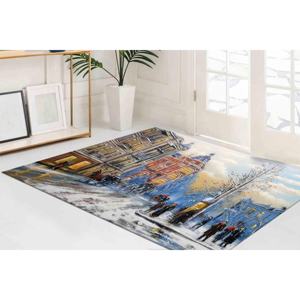 Tapis Paysage Hivernal Urbain, Tapis Imprimé, Paysage Urbain Hivernal, Tapis en Velours - Product Image 2