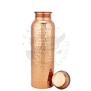 ขวดน้ำทองแดงสุดหรูใหม่ทันสมัยขวดน้ำพิมพ์ลายดีไซน์อายุรเวท1000มล. กันรั่วขวดกีฬาฟรีสำหรับตกแต่งขณะเดินทาง - Product Image 5