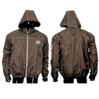 Veste coupe-vent personnalisée avec surpiqûres réfléchissantes, broderie réfléchissante et fermeture éclair, style streetwear, vêtements spéciaux