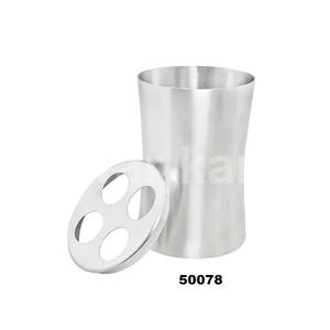 Vaso de cepillo de dientes de acero inoxidable plateado para accesorios de baño vaso para cepillo de dientes y soporte de pasta de dientes para hogar y Hotel - Product Image 1