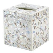 Caja de Pañuelos con Incrustaciones de Nácar Hecha a Mano para un Estilo Moderno, Caja de Servilletas Clásica con Trabajo en Nácar, Decoración Elegante para el Hogar y a Bajo Precio - Product Image 5