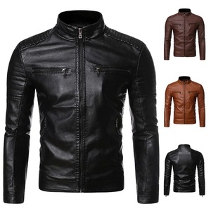 Hombres otoño nueva casual Vintage chaqueta de cuero abrigo hombres primavera moda gabardina hombres doble botonadura de talla grande prendas de vestir exteriores tamaño - Product Image 3
