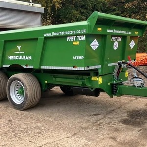 Remorque agricole à benne basculante Tyrone Trailers 20TMP Fast Tow avec côtés hauts grillagés et barre de remorquage - Product Image 2