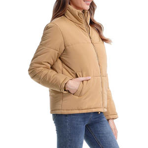 Blouson d'aviateur chaud et respirant avec logo personnalisé blouson d'hiver épais pour femmes imperméable à l'eau de style décontracté - Product Image 6