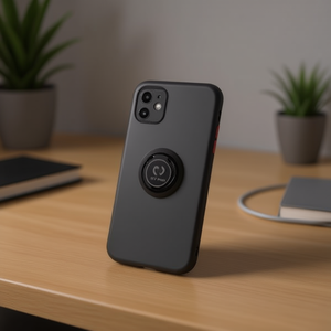 Funda Protectora para Teléfono DAM TPU, Lisa, Mate, Anti-Golpes, con Anillo Magnético y Agarre para 17 Pro Max - Product Image 3