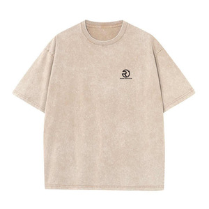 Acid Wash Summer T-shirt Hommes T-shirt surdimensionné Impression personnalisée T-shirts personnalisés 100% coton Boxy Fit T-shirt Fabricant - Product Image 2