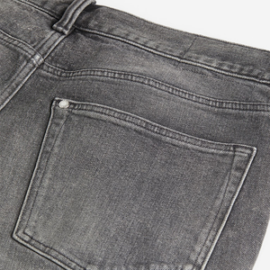 Pantalones Cortos de Mezclilla Casuales Elásticos de Moda para Hombre, Estilo Urbano, Tela de Lona Sólida, Estilo Hip Hop - Product Image 2