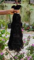 Rambut Manusia Remy Virgin India Mentah 100% Tanpa Proses, Kutikula Tersusun Rapi, Mewah, Bebas Kusut, Jahitan Mesin Ganda, 110g