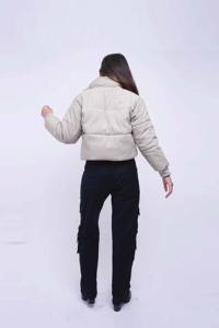 แจ็กเก็ตขนเป็ดสำหรับผู้หญิงเสื้อแจ็คเก็ตขนเป็ดกันลมแฟชั่นใหม่เสื้อ2025สีลำลองเสื้อครอปแห้งเร็ว - Product Image 6