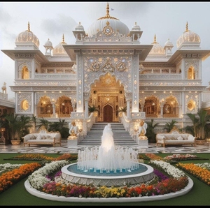 Decoración de Mandap/Diseño Tradicional de Mandap/Estilos Modernos de Mandap, Arreglo para Ceremonia de Boda, Mandap para Boda Hindú, Idea de Mandap para Exteriores - Product Image 6