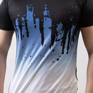 เสื้อยืดแขนสั้นทรงหลวมสำหรับผู้ชาย ผ้าโพลีเอสเตอร์/คอตตอนผสม คุณภาพสูง ขายส่ง Behram International ทรงหลวม เป็นมิตรกับสิ่งแวดล้อม - Product Image 4