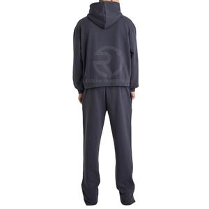 Oem Ensemble de jogging évasé pour hommes Ensemble deux pièces personnalisable Pantalon de survêtement évasé Streetwear Ensemble de pantalons de survêtement et sweat à capuche Survêtement pour hommes - Product Image 2
