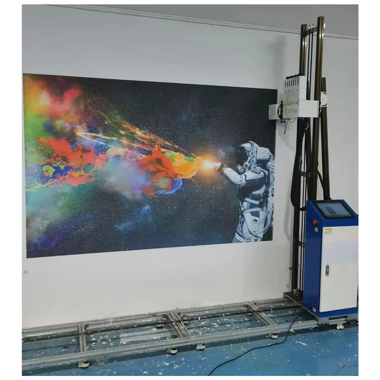 Impressora de parede vertical UV diretamente inteligente, máquina de impressão de parede portátil a jato de tinta, vidro/madeira/cerâmica