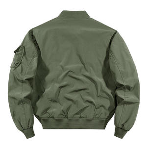 Vente en gros de vestes grande taille pour hommes de couleur unie de haute qualité pour l'hiver Blouson d'aviateur pour hommes de grande taille - Product Image 4