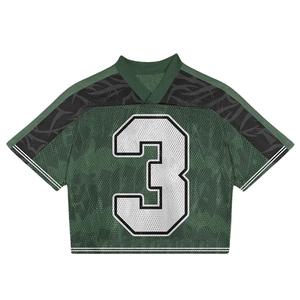 Maillots de football américain grande taille à manches courtes, uniforme sportif pour entraînement et pratique régulières, 100 % polyester - Product Image 5