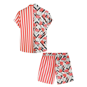 Évacuation de l'humidité Confortable Écologique Été Imprimé Vêtements d'entraînement Hommes Ensemble Respirant Séchage rapide Manches courtes Sublimé - Product Image 2