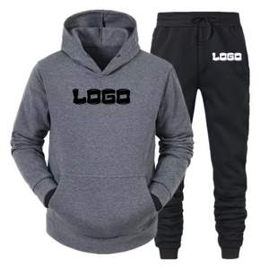 Survêtements de sport unisexes élégants, ensemble deux pièces, jogging, survêtements, imprimé délavé à l'acide, 100% coton, personnalisable, OEM, vente en gros - Product Image 6