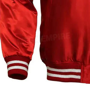 Chaquetas de bombardero de satén hechas a medida para hombre estilo informal con cierre de cremallera para diseño de logotipo frontal de invierno - Product Image 5