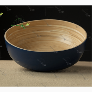 Handcrafted Classic Design Smooth <b>Bamboo</b> <b>Bowl</b> Customized Eco-Friendly Disposable Salad Serving <b>Bowl</b> for Sustainable Dining - Product Image 4