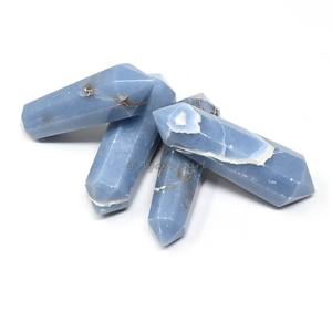 ธรรมชาติ angelite คู่สิ้นสุดการรักษาหินแท้ฮวงจุ้ยสร้อยคอเครื่องประดับอัญมณี - Product Image 1